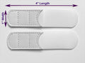 White shoe strap extender for AFO and wide feet shoes — extra length